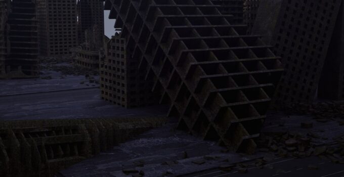 Photo Dystopian city
