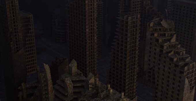 Photo Dystopian city