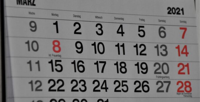 Photo Time blocking calendar